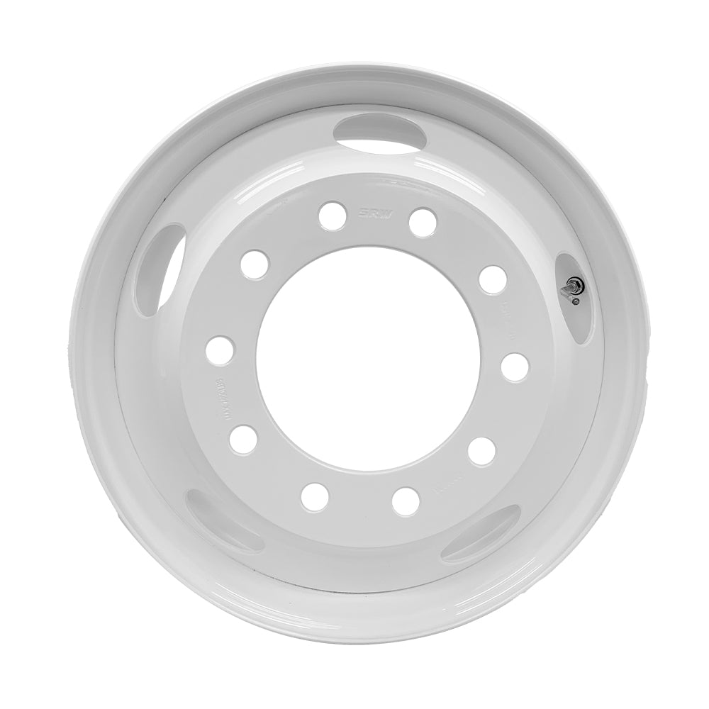 Set of 8 Truck Wheel 22.5x8.25 Steel White SpeedMax 10x285mm