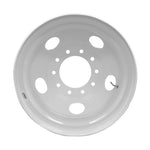 Set of 8 Truck Wheel 22.5x8.25 Steel White SpeedMax 10x285mm Hub Pilot Offset 168mm