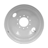 Set of 8 Truck Wheel 24.5x8.25 Steel White SpeedMax 10x285mm Hub Pilot Offset 168mm