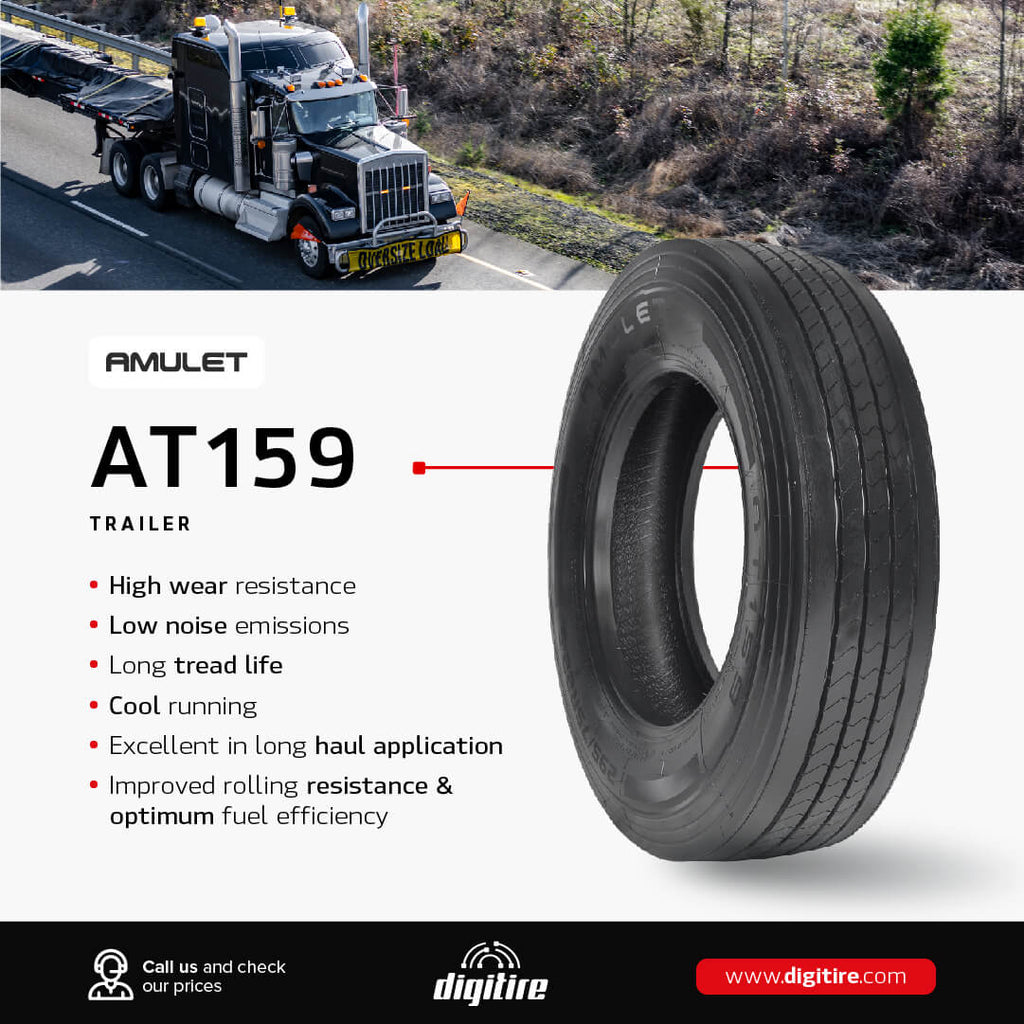 Armolet Rims Tire 11R22.5 Amulet AT159 Trailer 16 Ply M 146/143 – Digitire