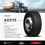 Tire 11R24.5 Amulet AD515 Drive Open Shoulder 16 Ply H 149/146 L